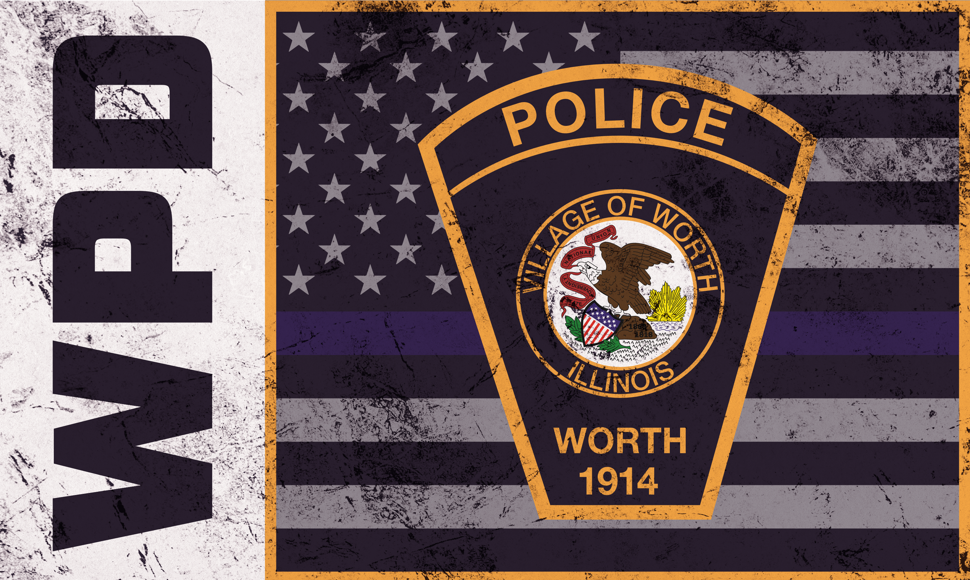 Worth Police Department Flag